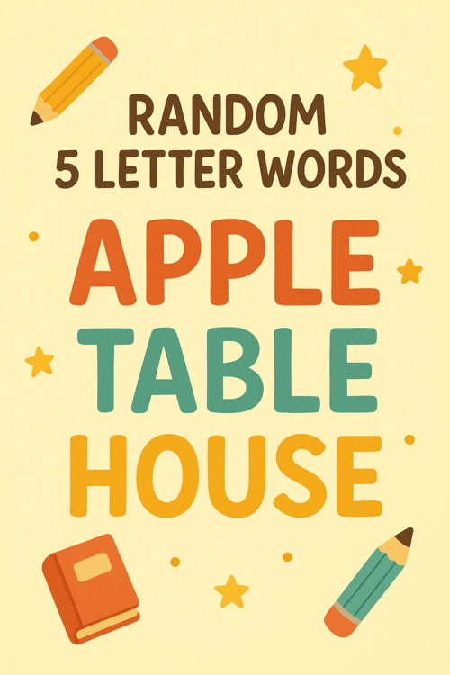 Random 5 Letter Words